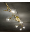 Maracas spotlight bar Metal Antique brass 6 bulbs 20cm