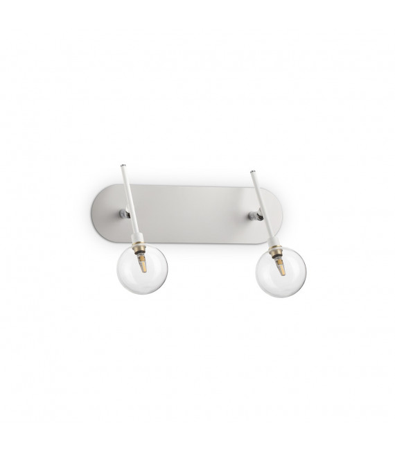 Spot Maracas Glas, Metall Messing 2 Glühbirnen 27cm