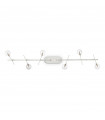 Maracas spot bar Glass, metal Brass 6 bulbs 20cm