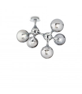 Deckenleuchte Nodi Metall Chrom 5 flammig 55cm