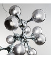 Suspension Nodi Métal Chrome 15 ampoules 60cm