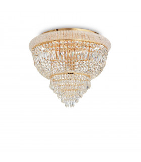 Plafonnier Design Dubai Métal Laiton 6 ampoules 44cm