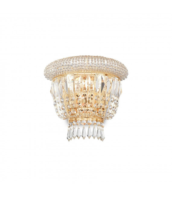 Lampada da parete design Dubai Metal Brass 2 lampadine 23cm