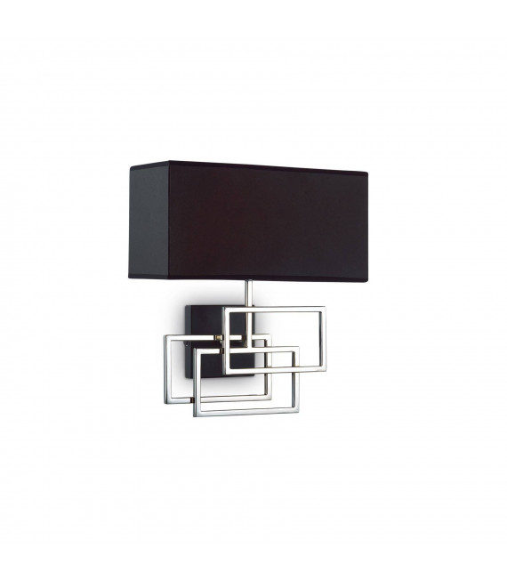 Lámpara con pantalla Luxury Metal Cromo 1 bombilla 39cm