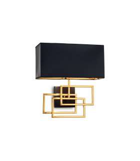 Lampada con paralume Luxury Metal Brass 1 lampadina 39cm
