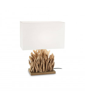 Snell sobremesa Madera blanca 1 bombilla 50cm
