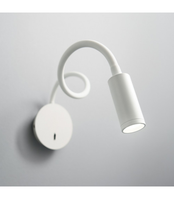 Applique avec liseuse Focus-2 1 ampoule Métal blanc