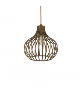 Pendente in metallo marrone cipolla 1 lampadina 38cm