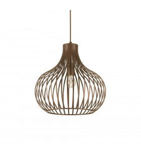 Ciondolo in metallo marrone cipolla 1 lampadina 52,5 cm