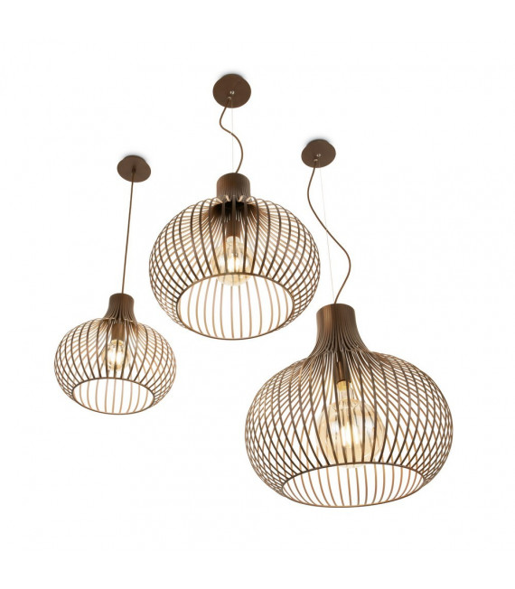 Suspension Onion Métal Marron 1 ampoule 52,5cm