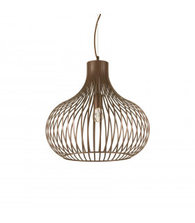 Zwiebelbraune Metallpendelleuchte 1 Glühbirne 59cm