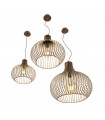 Onion Brown Metal Pendant 1 bulb 59cm