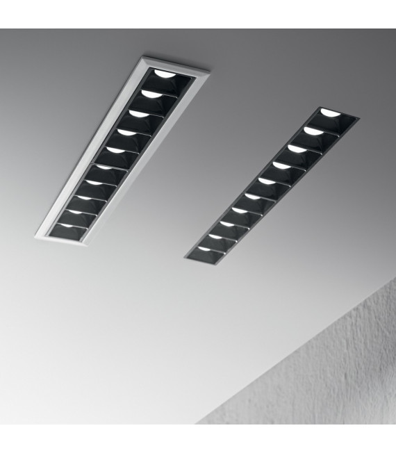 Recessed spotlight Lika Aluminum Black 10 bulbs 5.4cm
