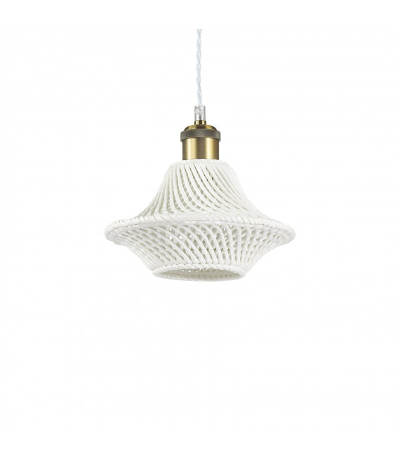 Lámpara colgante Lugano Metal blanco 1 bombilla 28cm