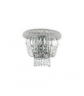 Design-Wandleuchte Dubai Metal Chrome 2-flammig 23cm