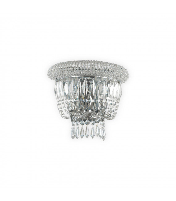 Aplique de diseño Dubai Metal Cromo 2 bombillas 23cm