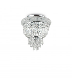 Plafoniera Design Dubai Metallo Cromo 3 lampadine 35,5cm