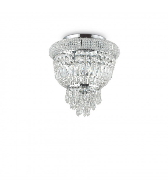 Ceiling light Design Dubai Metal Chrome 3 bulbs 35.5cm