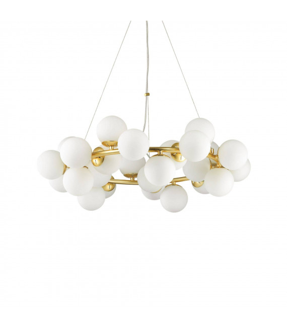 Lampada a sospensione Dna Bianco metallo 25 lampadine 37,5cm