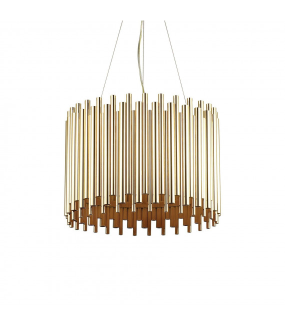 Lampada a sospensione Gold Pan Metal 5 lampadine 50cm