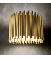 Gold Pan Metal pendant lamp 5 bulbs 50cm