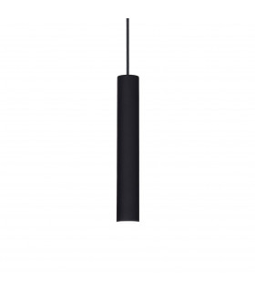 Designer-Pendelleuchte Schwarzes Aluminiumrohr 1 Glühbirne 40cm