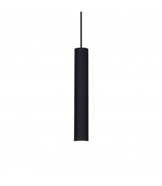 Designer-Pendelleuchte Schwarzes Aluminiumrohr 1 Glühbirne 40cm