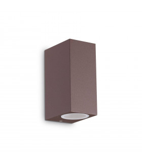Aplique de jardín Up Aluminio Café 2 bombillas 15cm