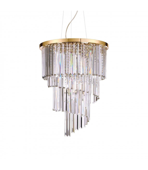 Chandelier Carlton Metal Gold 12 bulbs 82cm