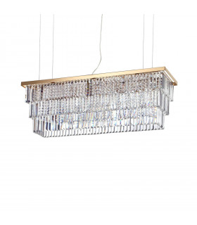 Chandelier Martinez 8 bulbs Metal Gold