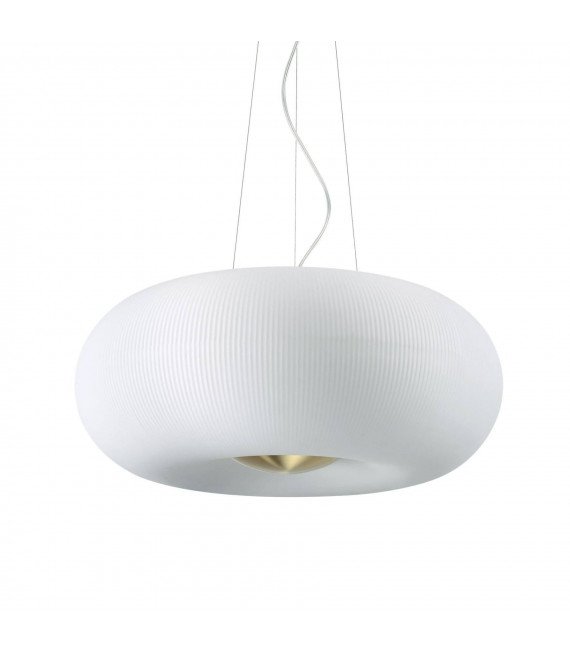 Suspension Arizona Verre blanc 5 ampoules 37,5cm