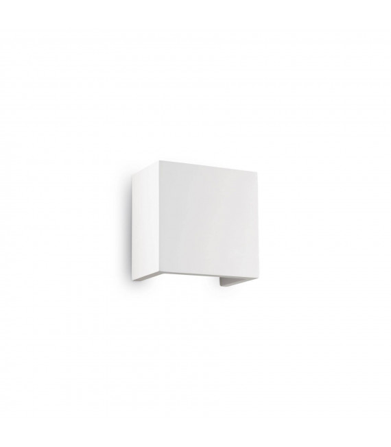Flash white gypsum wall light 1 bulb 12.5cm