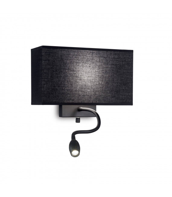 Applique murale Hotel Métal Noir 2 ampoules 22,5cm