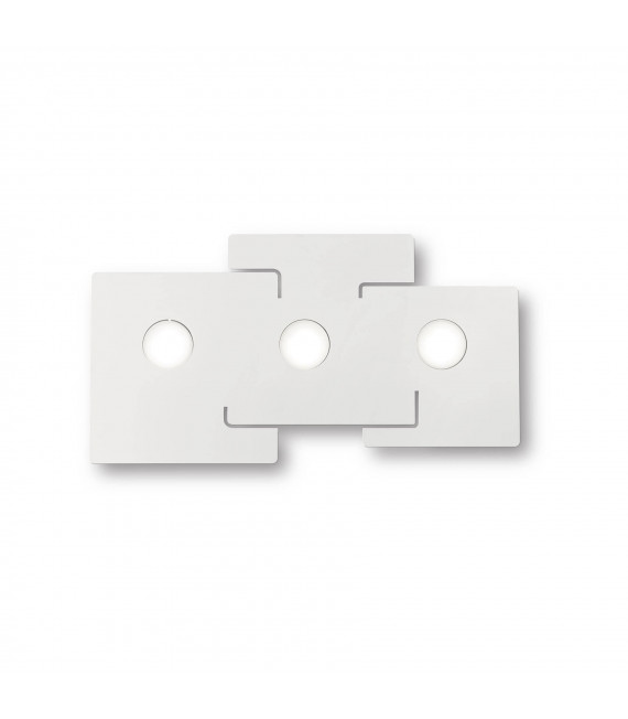Plafoniera Totem Metallo bianco 3 lampadine 3cm