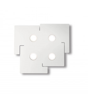 Plafonnier Totem Métal blanc 4 ampoules 3cm
