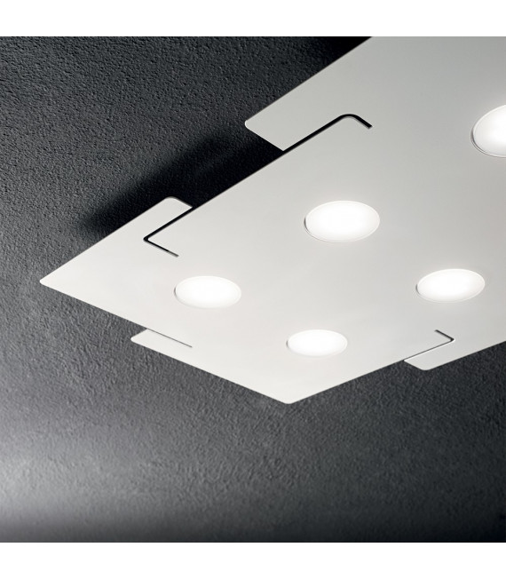 Ceiling light Totem White metal 6 bulbs 3cm