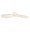 Suspension Madame Tissu Ivoire 1 ampoule 43cm