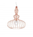 Clarissa Copper metal pendant light 1 bulb 85cm