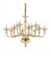 Chandelier without lampshades Danieli Amber glass 12 bulbs 81cm