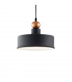 Black Metal Triad Pendant 1 bulb 36cm