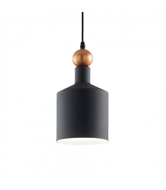 Triad Pendelleuchte aus schwarzem Metall 1 Birne 43cm