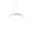 Integrated LED suspension Halo White aluminum 1 bulb 25cm