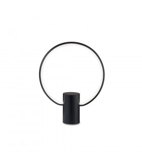 Lampada LED integrata Cerchio Plastica nera 1 lampadina 33,5 cm