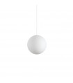 Carta White plastic pendant light 1 bulb 33cm