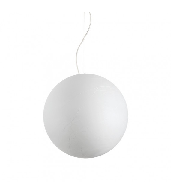 Suspension Carta Plastique blanc 1 ampoule 53cm