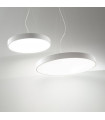 Suspension LED intégré Halo Aluminium blanc 1 ampoule 25cm