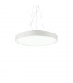 Integrated LED suspension Halo White aluminum 1 bulb 25cm