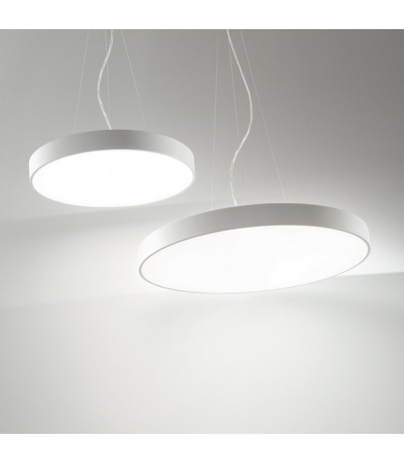 Integrated LED suspension Halo White aluminum 1 bulb 25cm