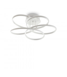Integrated LED ceiling light Karol White metal 1 bulb 18cm