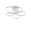 Plafonnier LED intégré Karol Métal blanc 1 ampoule 18cm